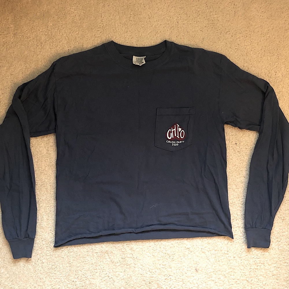 Chi Omega Crush Cropped Long Sleeve Shirt